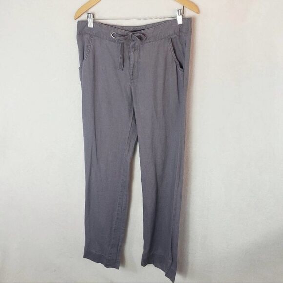 Tommy Hilfiger linen loose fitting wide leg pants w drawtring and pockets sz 8 - Picture 1 of 8